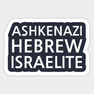 Ashkenazi Hebrew Israelite Sticker